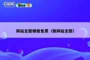 网站主题模板免费（做网站主题）