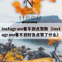 instagram看不到点赞数（instagram看不到好友点赞了什么）