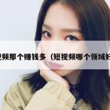 短视频那个赚钱多（短视频哪个领域好做）