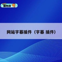 网站字幕插件（字幕 插件）