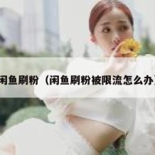 闲鱼刷粉（闲鱼刷粉被限流怎么办）