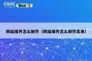 网站插件怎么制作（网站插件怎么制作出来）