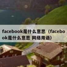 facebook是什么意思（facebook是什么意思 网络用语）
