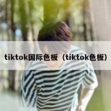 tiktok国际色板（tiktok色板）