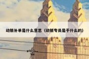 动销补单是什么意思（动销专员是干什么的）