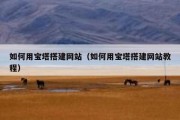 如何用宝塔搭建网站（如何用宝塔搭建网站教程）
