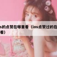ins的点赞在哪里看（ins点赞过的在哪里看）