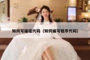 如何写编程代码（如何编写程序代码）