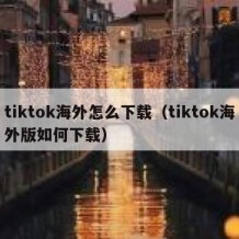 tiktok海外怎么下载（tiktok海外版如何下载）
