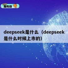 deepseek是什么（deepseek是什么时候上市的）