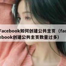 Facebook如何创建公共主页（facebook创建公共主页数量过多）