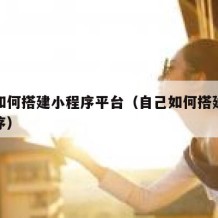 自己如何搭建小程序平台（自己如何搭建微信小程序）