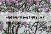 小程序搭建步骤（小程序搭建怎么赚钱）