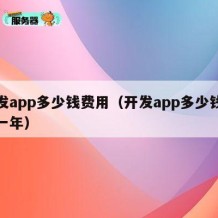 开发app多少钱费用（开发app多少钱费用一年）