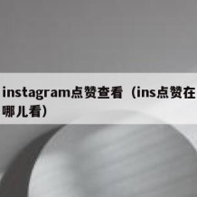instagram点赞查看（ins点赞在哪儿看）