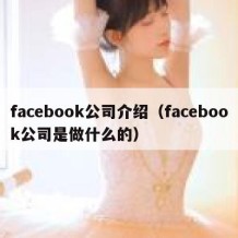 facebook公司介绍（facebook公司是做什么的）