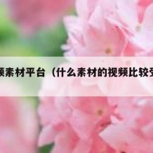 短视频素材平台（什么素材的视频比较受欢迎）