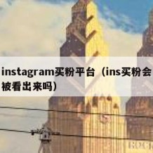 instagram买粉平台（ins买粉会被看出来吗）