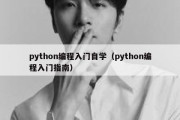 python编程入门自学（python编程入门指南）