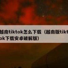 越南tiktok怎么下载（越南版tiktok下载安卓破解版）