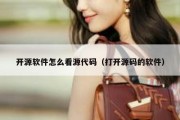 开源软件怎么看源代码（打开源码的软件）