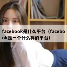 facebook是什么平台（facebook是一个什么样的平台）
