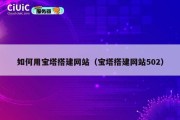 如何用宝塔搭建网站（宝塔搭建网站502）