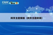 网页主题模板（网页主题新颖）
