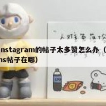 instagram的帖子太多赞怎么办（ins帖子在哪）