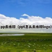 pp去水印（ppt怎么去水印logo）