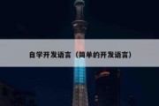 自学开发语言（简单的开发语言）