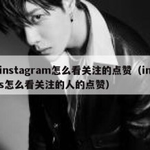 instagram怎么看关注的点赞（ins怎么看关注的人的点赞）