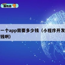 开发一个app需要多少钱（小程序开发一个多少钱啊）