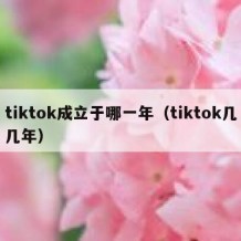 tiktok成立于哪一年（tiktok几几年）
