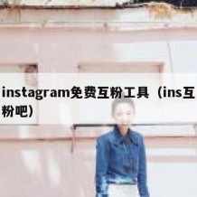 instagram免费互粉工具（ins互粉吧）