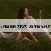 代码远程调试代改（程序远程调试）