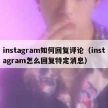 instagram如何回复评论（instagram怎么回复特定消息）