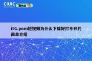 i91.pom短视频为什么下载好打不开的简单介绍