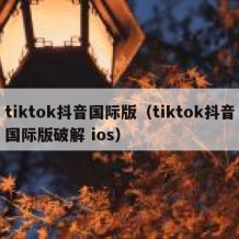 tiktok抖音国际版（tiktok抖音国际版破解 ios）