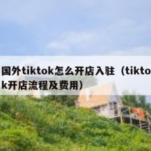 国外tiktok怎么开店入驻（tiktok开店流程及费用）