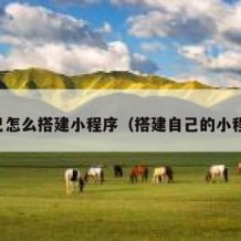 自己怎么搭建小程序（搭建自己的小程序）