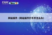 网站插件（网站插件打不开怎么办）