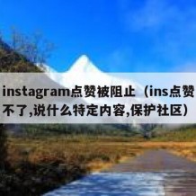 instagram点赞被阻止（ins点赞不了,说什么特定内容,保护社区）