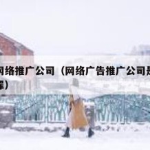 广告网络推广公司（网络广告推广公司是否涉及犯罪）