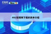 H91短视频下载的简单介绍