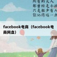 facebook电商（facebook电商网盘）