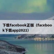 下载facebook正版（facebook下载app2021）