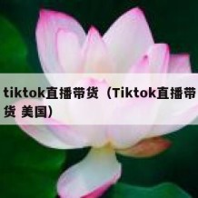 tiktok直播带货（Tiktok直播带货 美国）