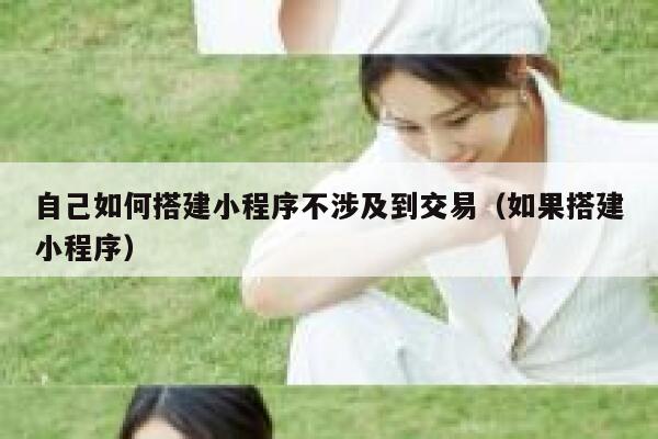 自己如何搭建小程序不涉及到交易（如果搭建小程序） 第1张