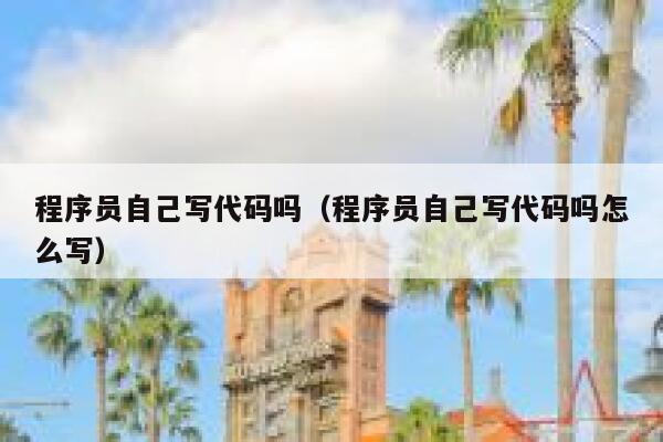 程序员自己写代码吗（程序员自己写代码吗怎么写） 第1张